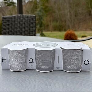 Halo Textured Clear Shot Glass Set